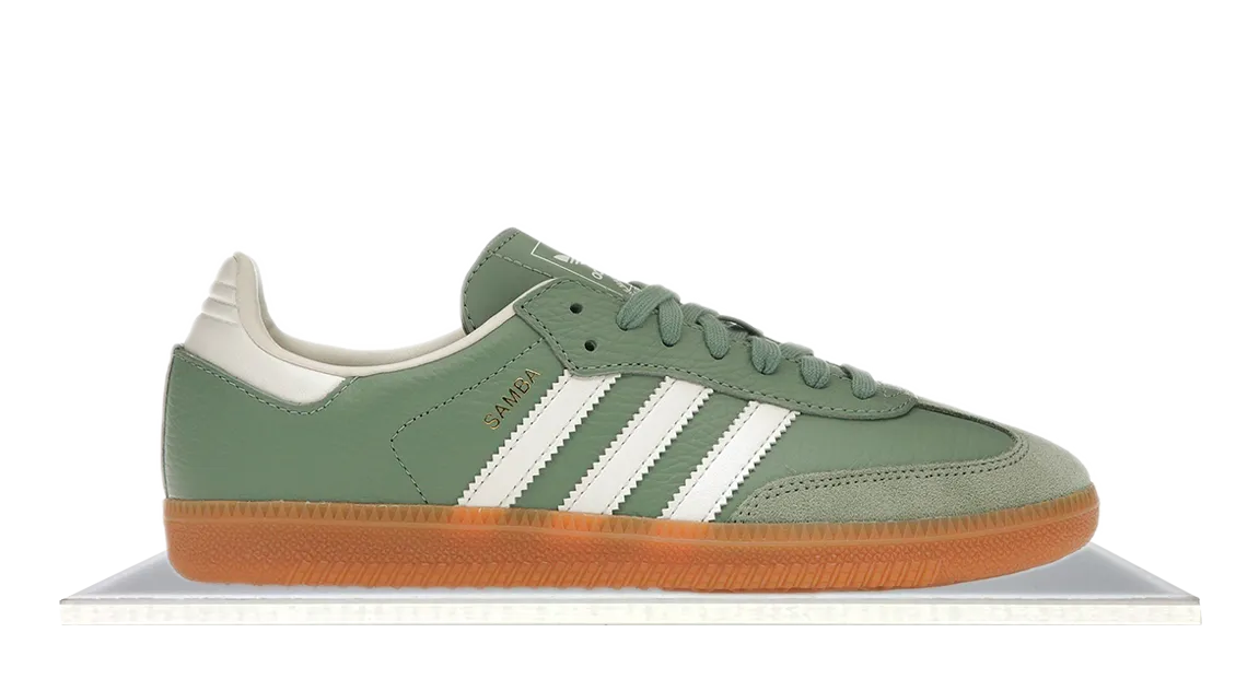 Adidas Samba Silver Green Happy Walk