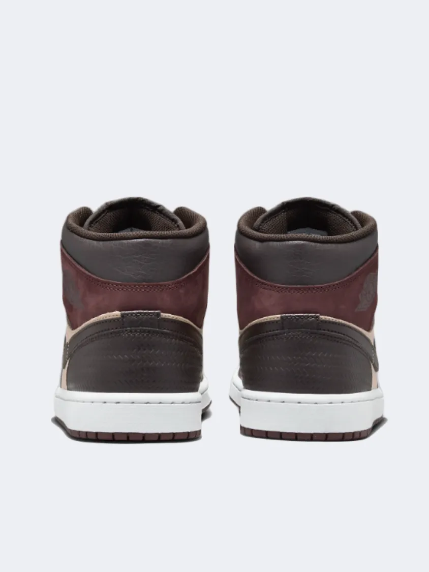 Classic Base Reinforced toe cap Nike Air Jordan 1 Se Men Basketball Shoes Velvet Brown/Sand