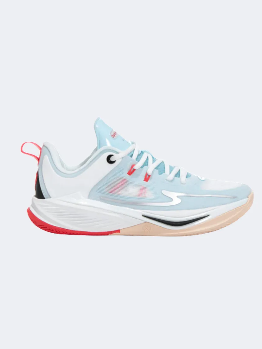 Durable Build Airport Travel Erke Men Basketball Shoes White/Light Blue