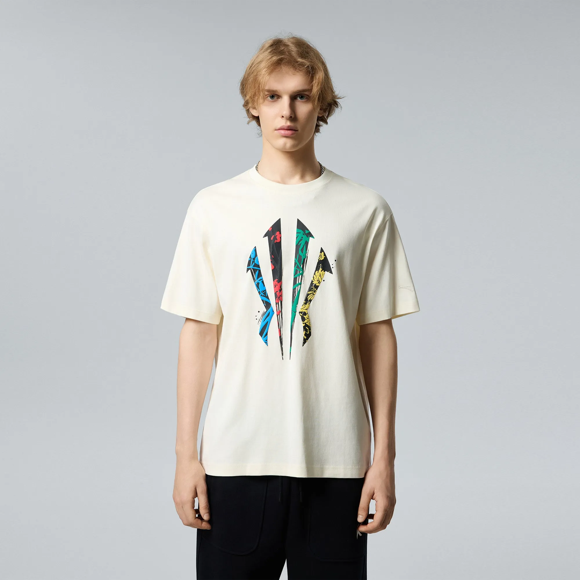 Tapered Edge Vast color ANTA KAI Logo Tee Dual Layer Mesh