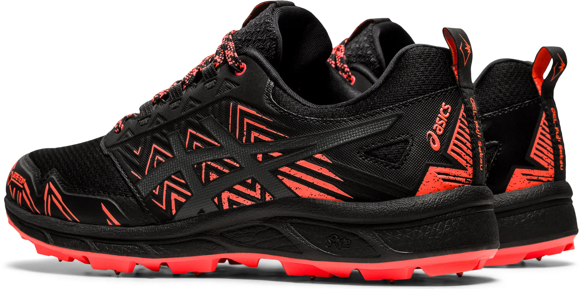 grip - enhancing shoes Carbon Fiber Integration Asics Gel FujiSetsu 3 GORE-TEX Womens Winter Trail Running Shoes - Black