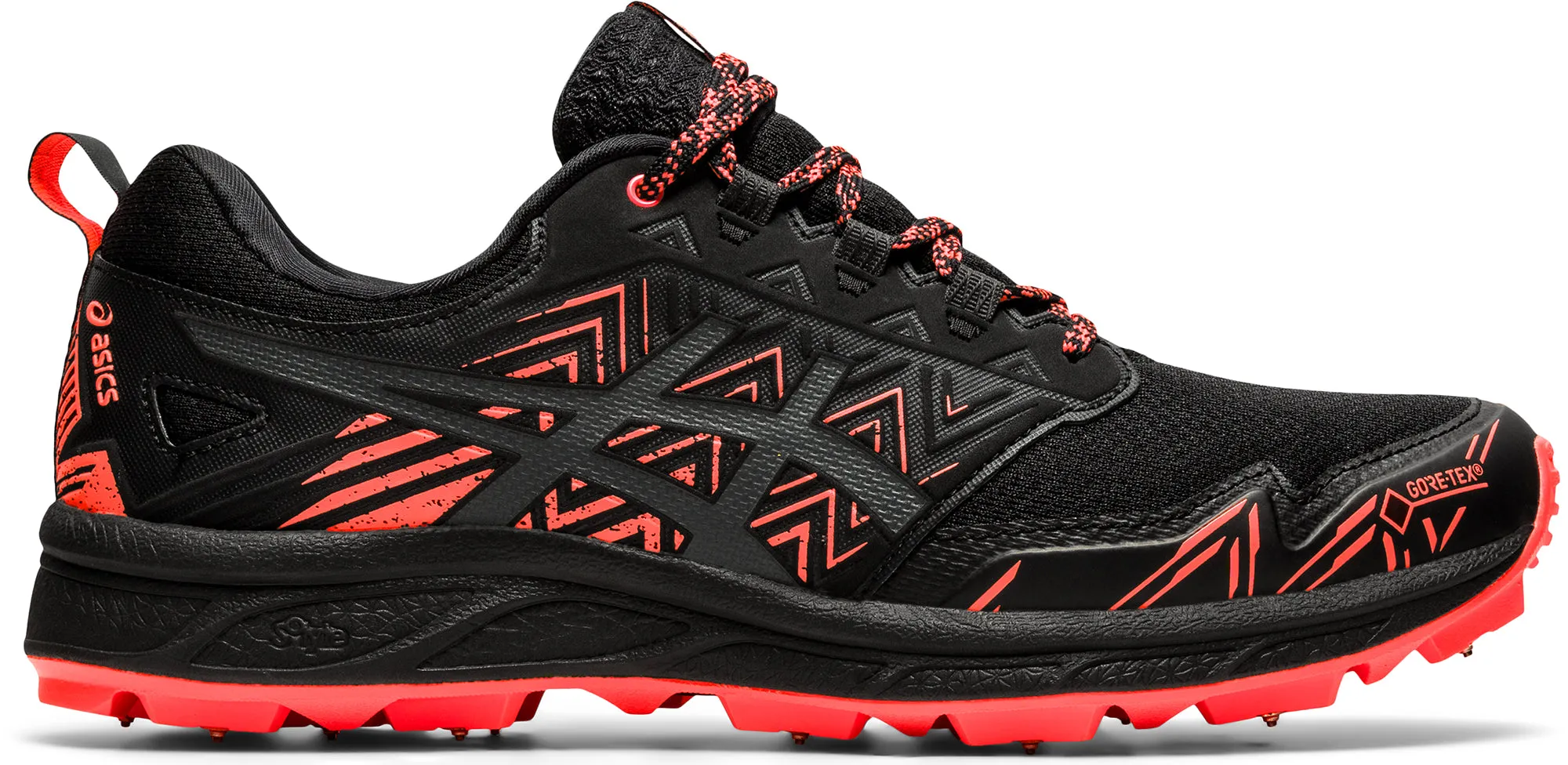 Anti Microbial Footbed Minimalist Drop Heel Asics Gel FujiSetsu 3 GORE-TEX Womens Winter Trail Running Shoes - Black