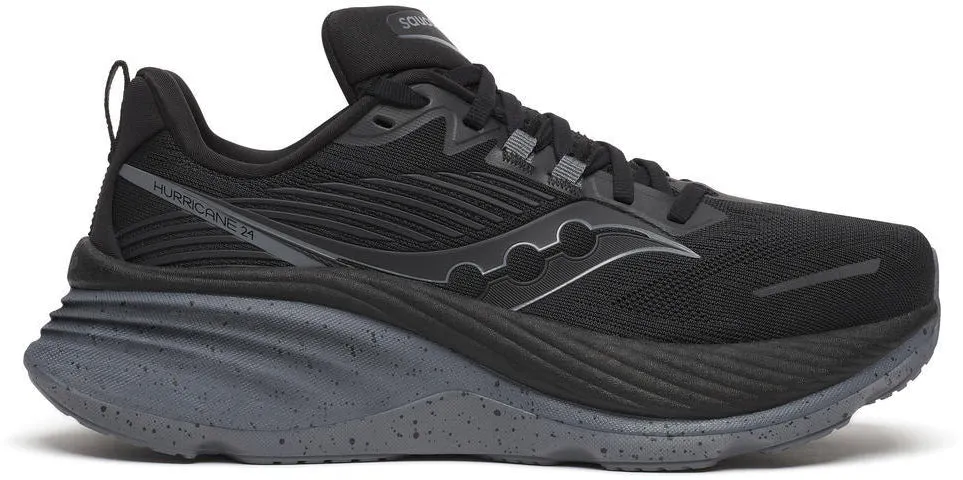Saucony Hurricane 24 Womens Running Shoes - Black Lean Structure