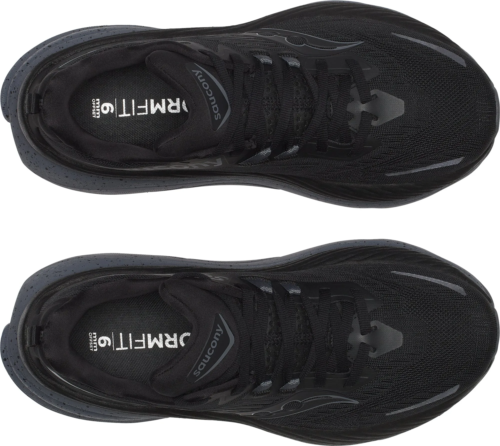 Urban Runner Ergonomic Build Saucony Hurricane 24 Womens Running Shoes - Black