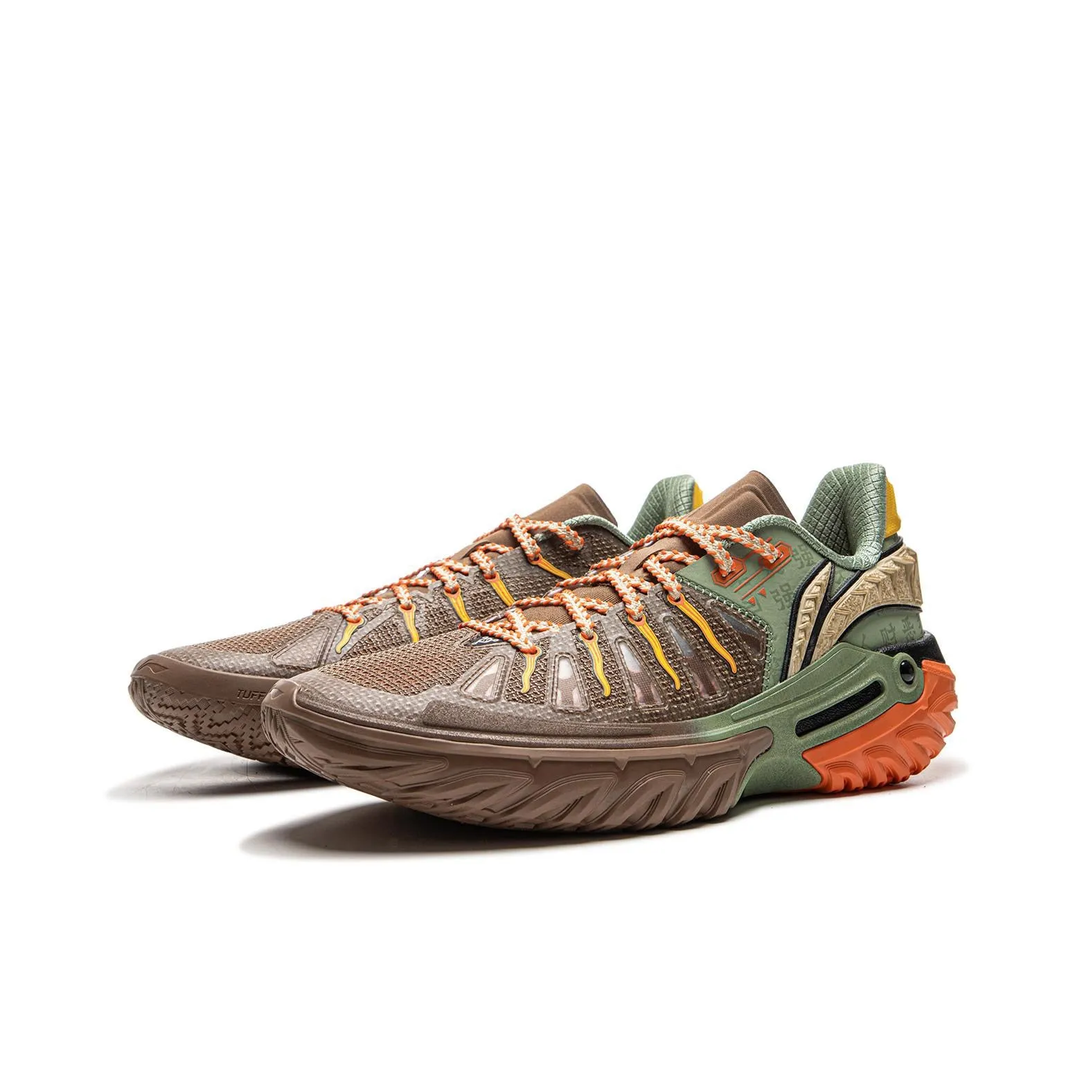 Li-Ning Jie'Ao 2 - ???? Brown/Orange Ergonomic Lacing Configuration
