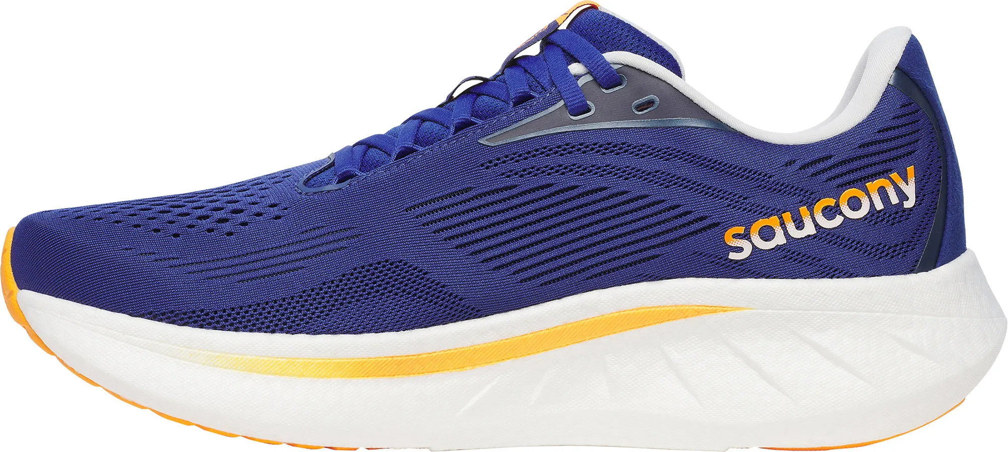 Saucony Ride 18 Mens Running Shoes - Blue Thermo Regulating Material grip - improved running shoes