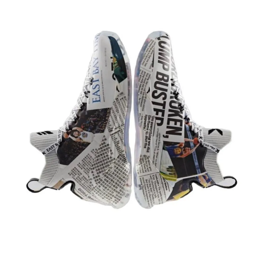 Breathable Lining Adaptive Lateral Support East Bay Times x Anta Men's Klay Thompson Kt4 Newspaper