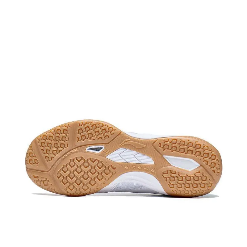 Wang Manyu x Li-Ning Professional Table Tennis Shoes - White/Green Secure Performance