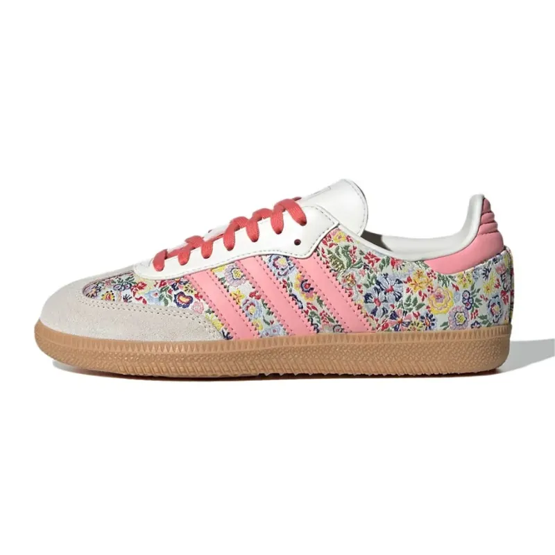 adidas Samba OG Liberty London Floral Embroidery (GS) Versatile Wear Extended Wear Comfort
