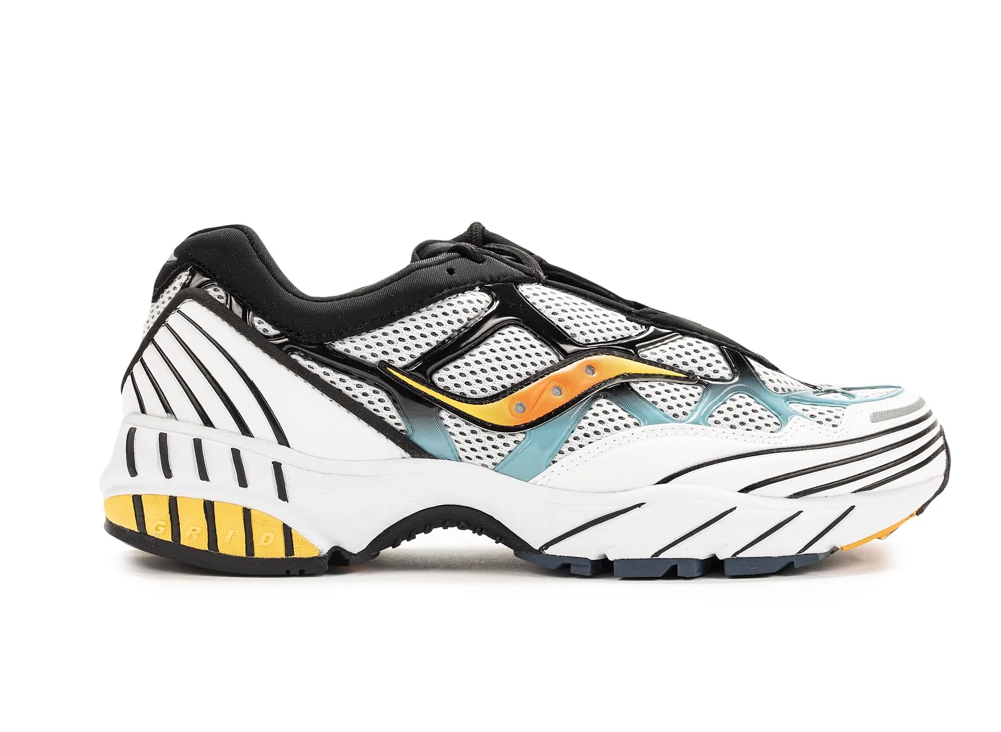 Ankle Lock System Shock Diffusion Plate Saucony Grid Web 'Grey/Orange'