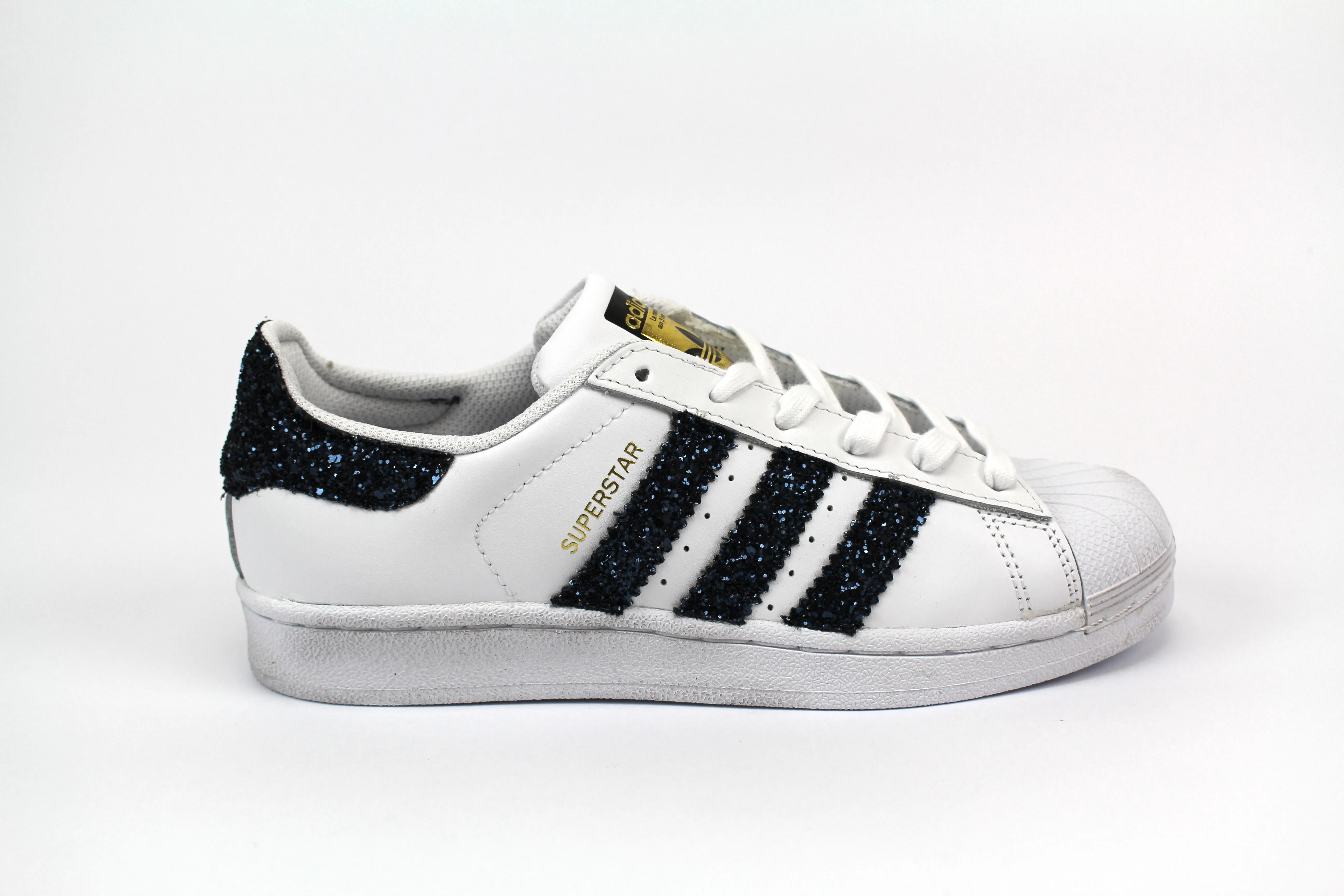 Sporty Style Dad Style Adidas Superstar Navy Glitter