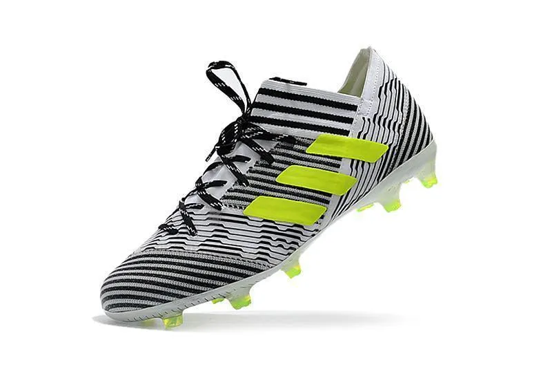Slim Profile Performance Ready New Adidas Nemeziz Messi FG Soccer Cleats Shoes Green White Black