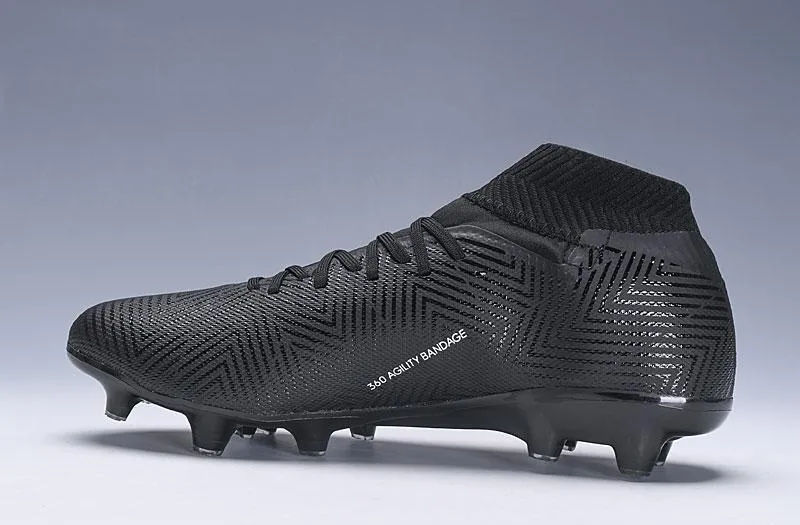 New Adidas Nemeziz Messi 18  FG Soccer Cleats Shoes All Black Pivot Point
