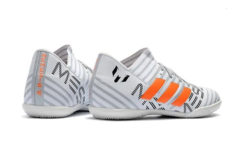Firm Ground Drive Control New Adidas Nemeziz Series TF Soccer Cleats Shoes White Gray Orange