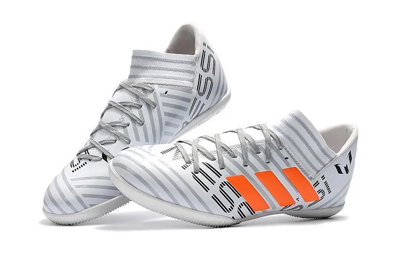 New Adidas Nemeziz Series TF Soccer Cleats Shoes White Gray Orange Speed Mind Ball Control