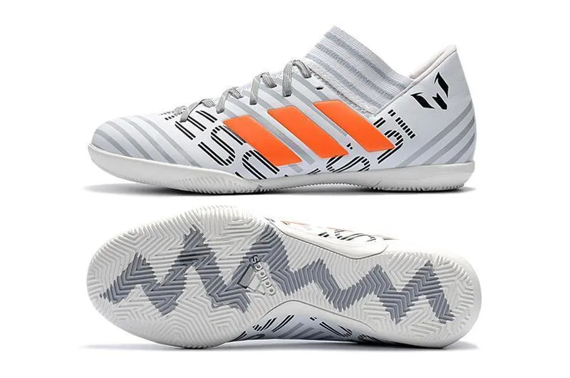 New Adidas Nemeziz Series TF Soccer Cleats Shoes White Gray Orange Shock absorption Pace Player