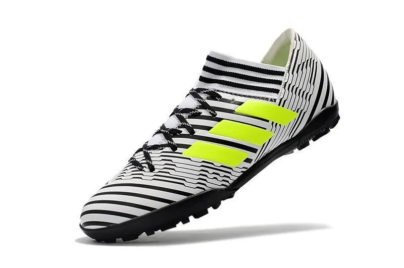 New Adidas Nemeziz Series TF Soccer Cleats Shoes White Black Green Ground Game Light Traction