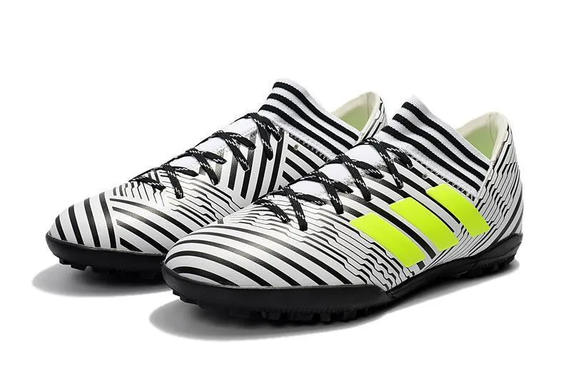 New Adidas Nemeziz Series TF Soccer Cleats Shoes White Black Green Foot Control Curve Power