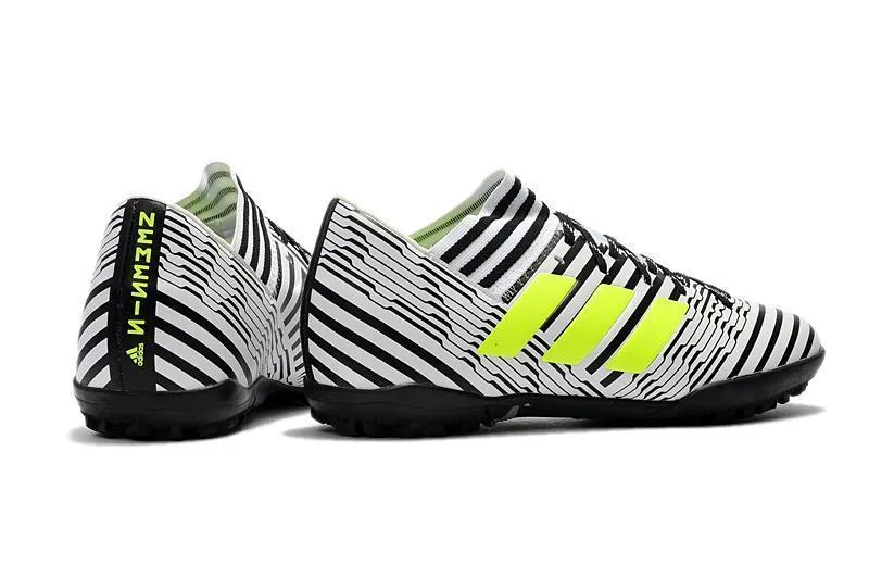 New Adidas Nemeziz Series TF Soccer Cleats Shoes White Black Green Responsive Feel ground grip