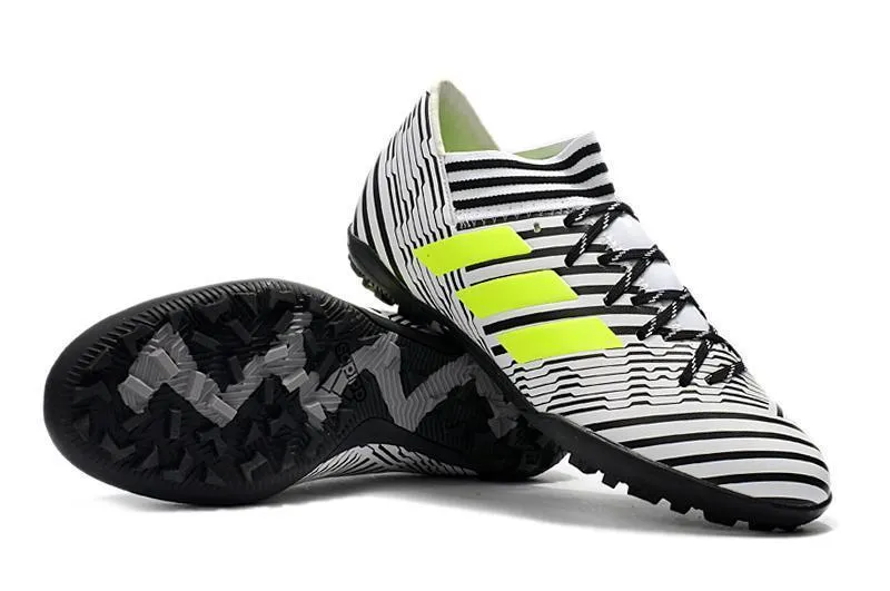 Game Ready Design Start Sprint New Adidas Nemeziz Series TF Soccer Cleats Shoes White Black Green