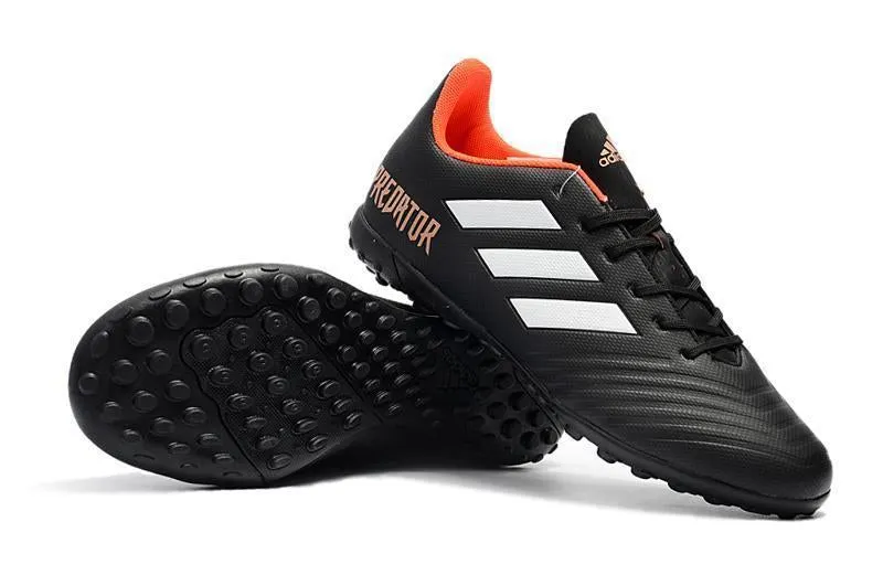 Springy Midsole Impact Cushion New Adidas Predator TF Soccer Cleats Shoes Black White Orange
