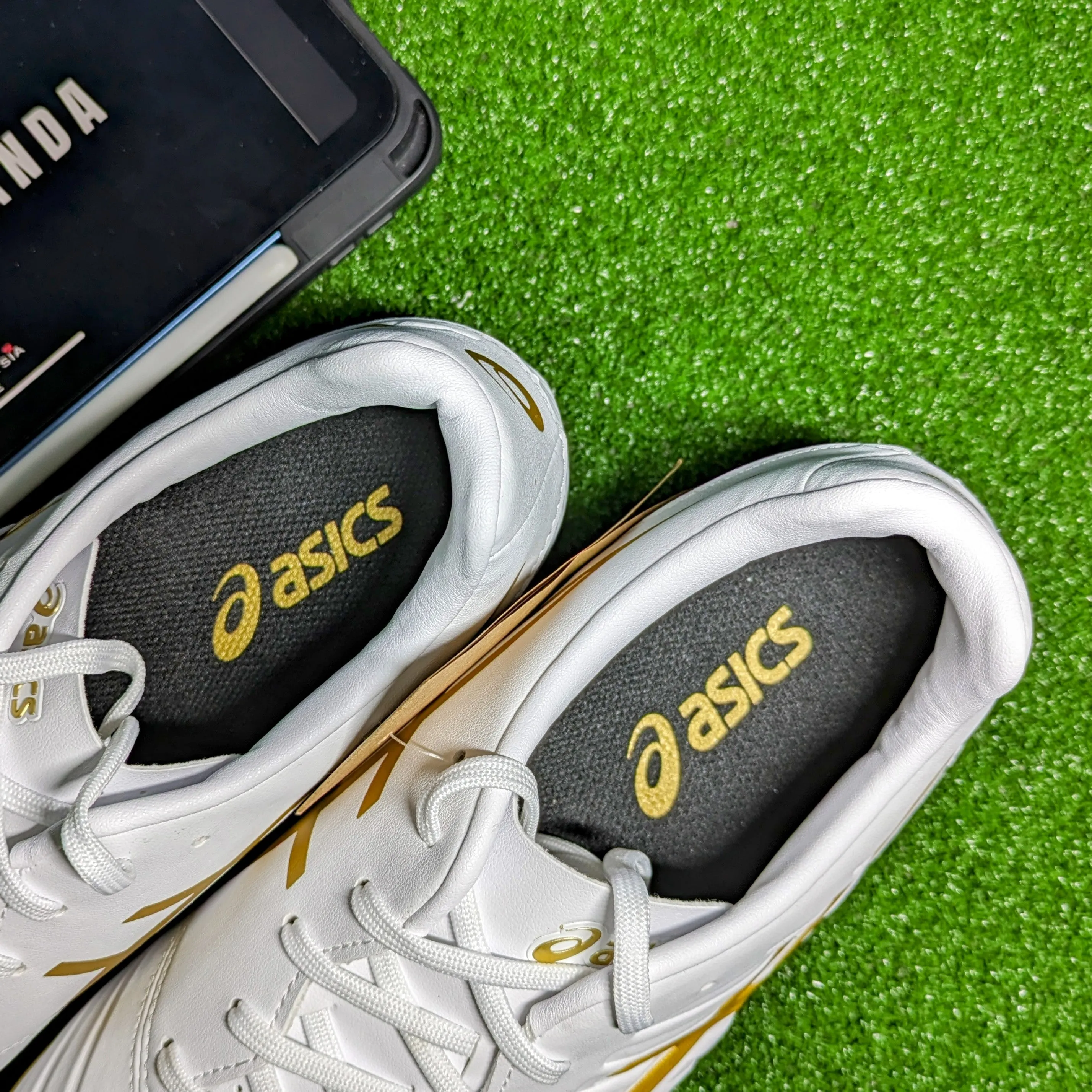 Asics DS Light Club Wide(White/Rich Gold) Precision Grip