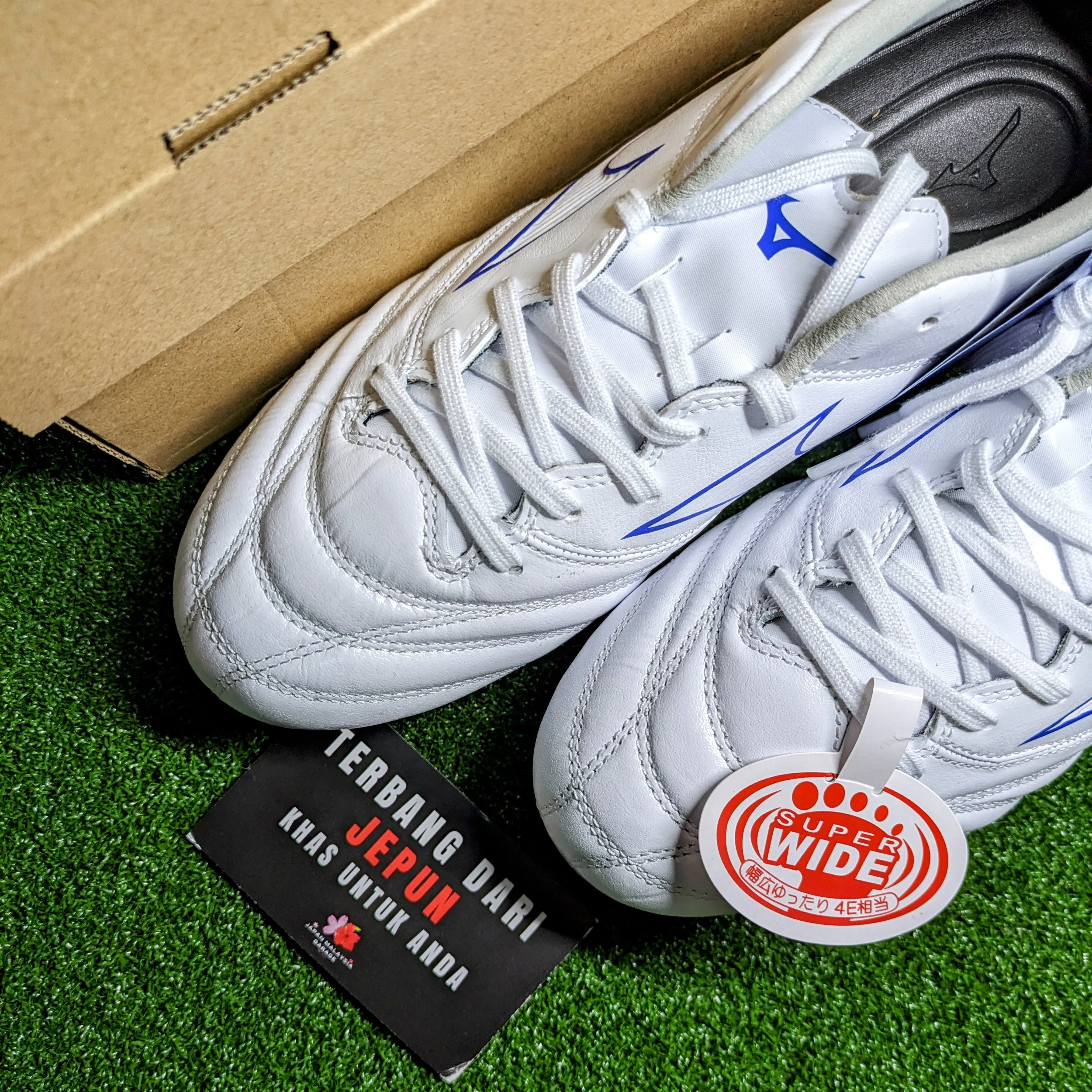 Mesh Upper Mizuno Monarcida Neo 2 SW Kangaroo Leather(White/Blue)