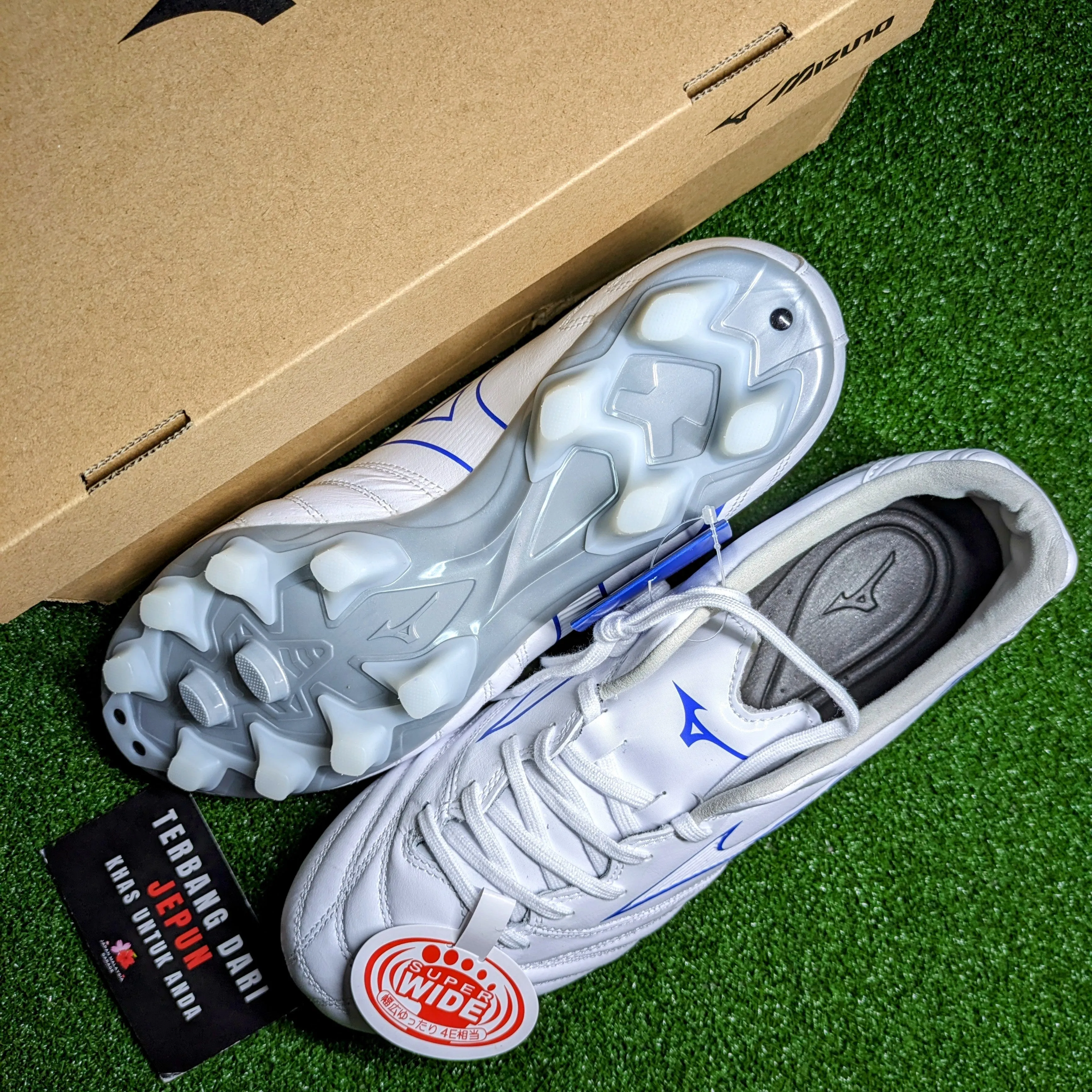 Balanced Cushion Mizuno Monarcida Neo 2 SW Kangaroo Leather(White/Blue)