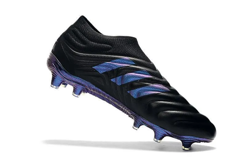 Adidas Copa 19  FG Soccer Cleats Shoes Black Blue Explosive Speed Tactical Grip
