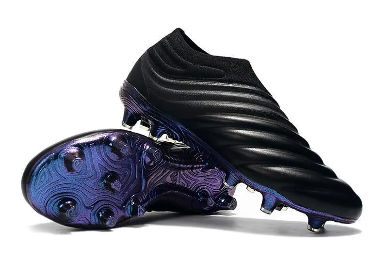 Adult fit Adidas Copa 19  FG Soccer Cleats Shoes Black Blue