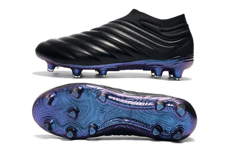 Adidas Copa 19  FG Soccer Cleats Shoes Black Blue Forward Burst Strong Motion