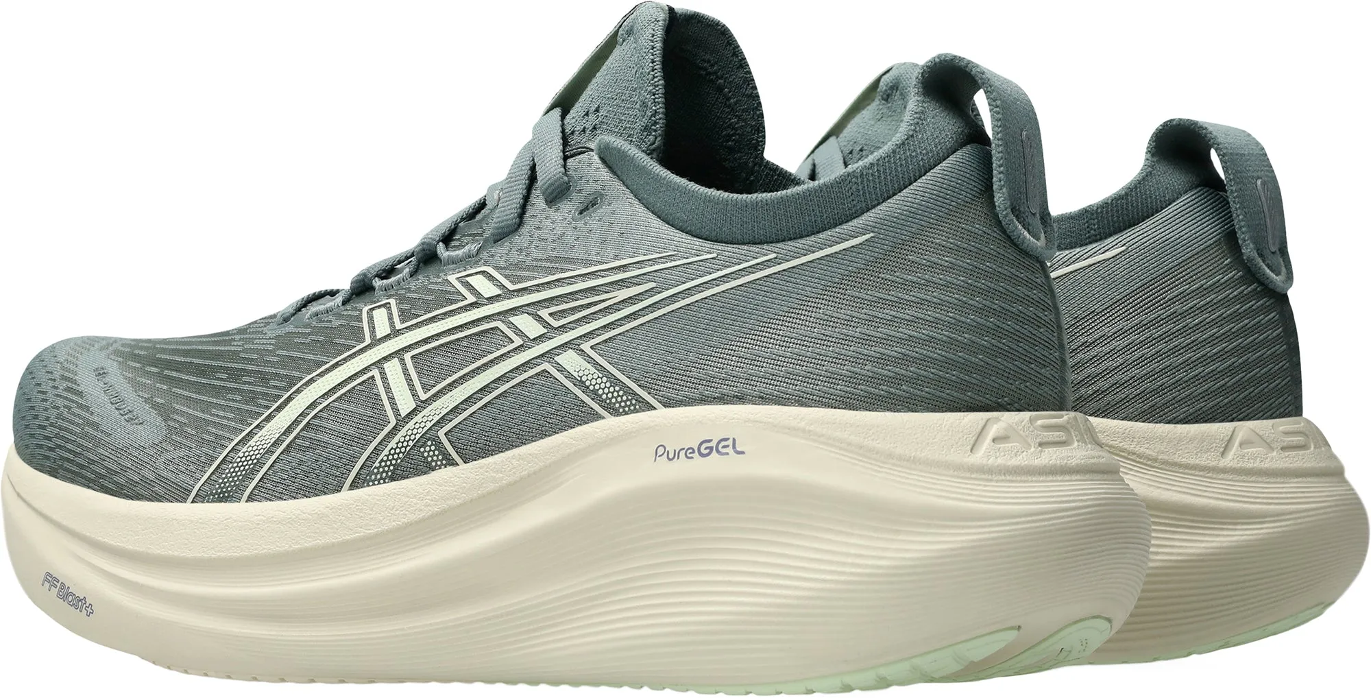 Seam Free Construction Asics Gel Nimbus 27 Womens Running Shoes - Grey