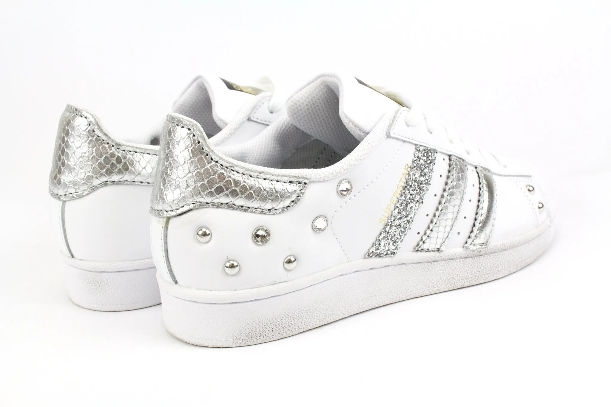 Adidas Superstar Pitone Laminato Silver Glitter & Strass Dawn Jog