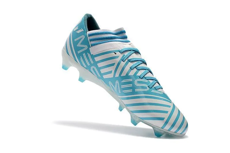 New Adidas Nemeziz Messi FG Soccer Cleats Shoes Silver Blue Black Speed Lock