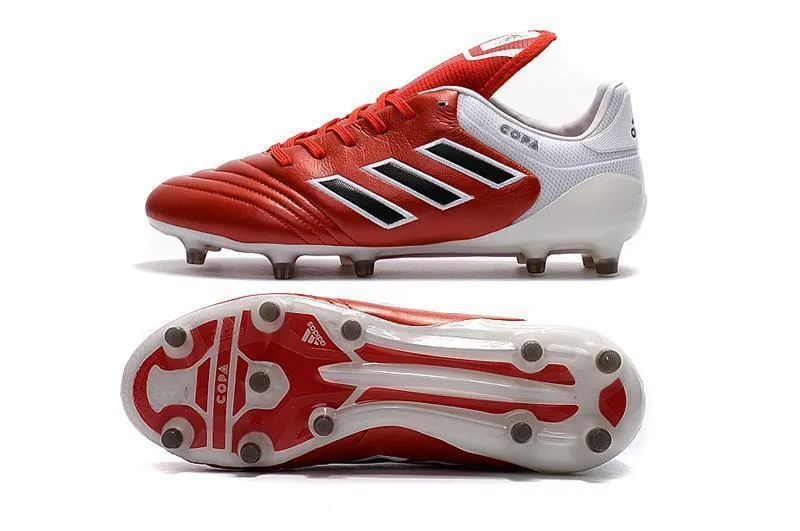 Adidas Copa 17.1 FG Soccer Cleats Shoes Red Black White Energy Gear Slip Resistant