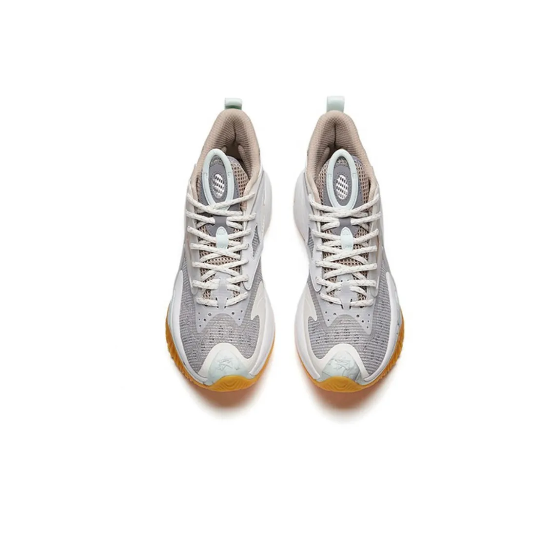 Impact Diffusing Heel Anta Men's Shock The Game 5.0 Crazy Tide 3.0 High Basketball Shoes Light Grey