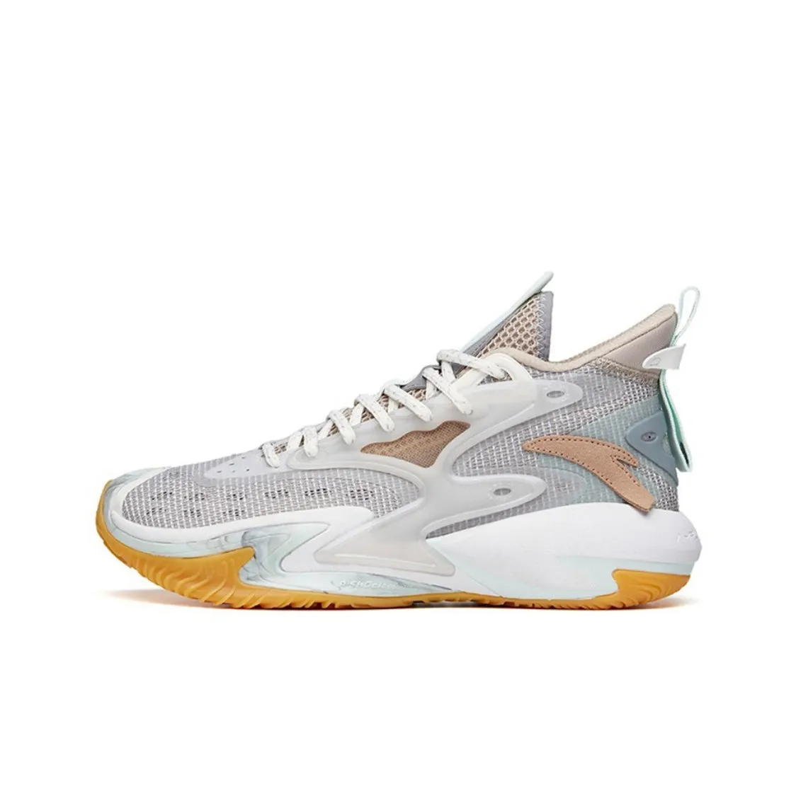 Anta Men's Shock The Game 5.0 Crazy Tide 3.0 High Basketball Shoes Light Grey WellMade Impact absorption