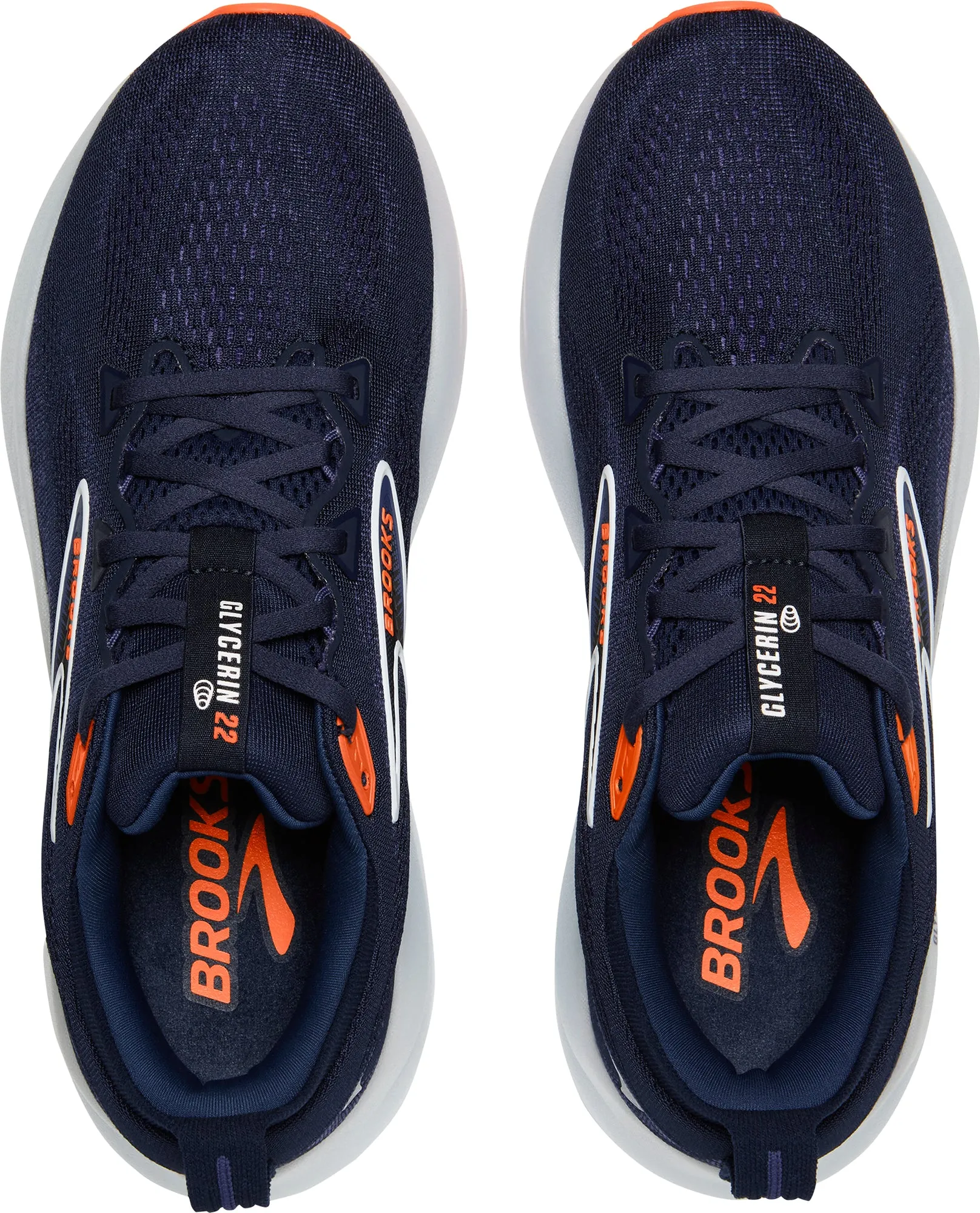 Adaptive Flex Outsole Traction Design Brooks Glycerin 22 Mens Running Shoes - Blue