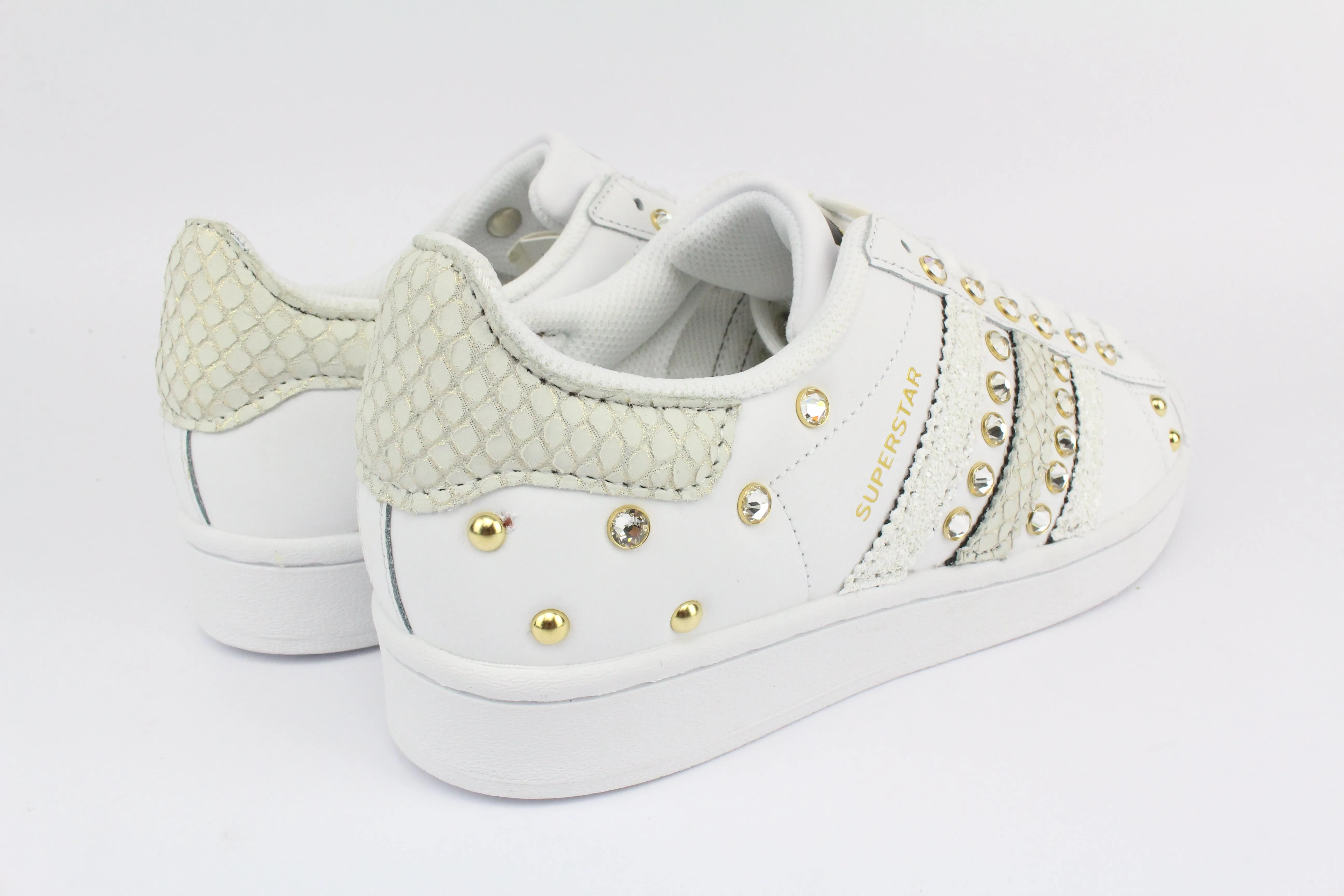 Adidas Superstar Pitone White & Strass Breath Focus Clear Step