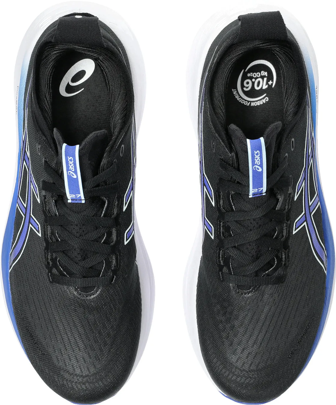 Asics Gel Nimbus 27 Mens Running Shoes - Black high - tech running shoes