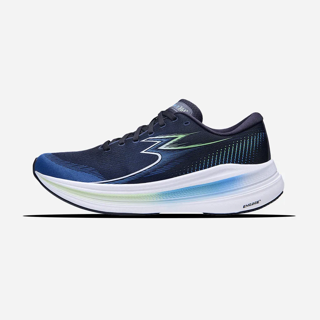 361-CENTAURI 3: Midnight/Green Figs running shoes for interval training circular outsole running shoes