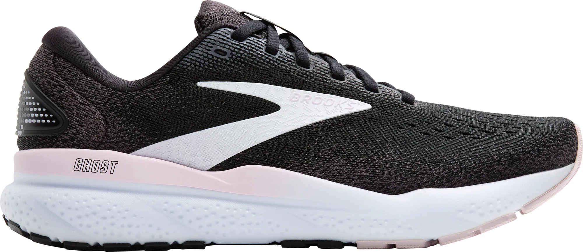 Brooks Ghost 16 Womens Running Shoes - Black Torsional Support Frame formal - style shoes