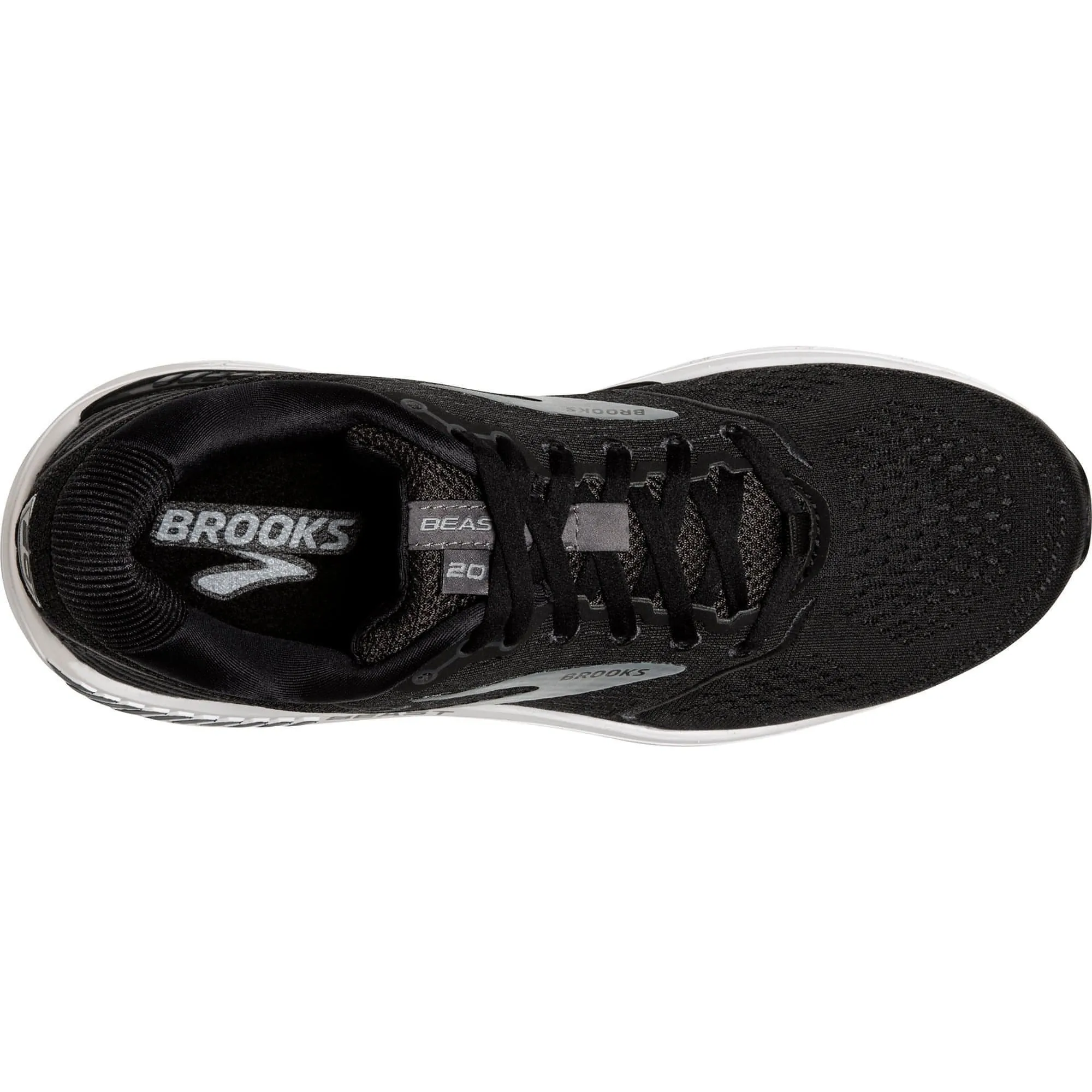 Brooks Beast 20 WIDE FIT Mens Running Shoes - Black Ankle Support Collar advanced - technology