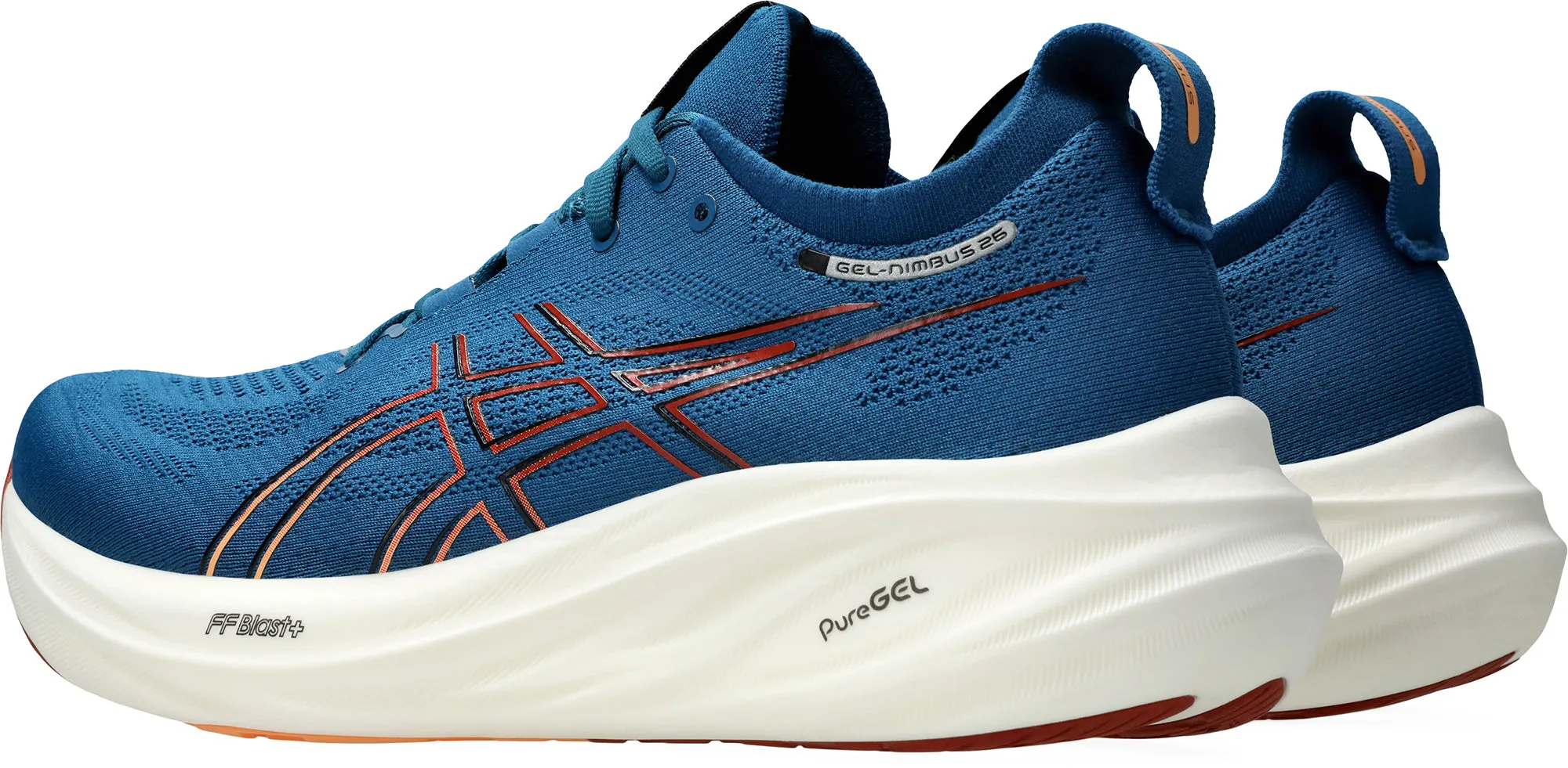 windproof Reinforced toe cap Asics Gel Nimbus 26 Mens Running Shoes - Navy