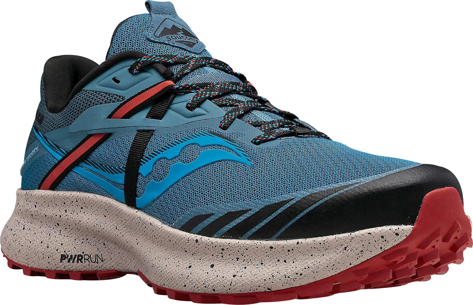 Saucony Ride 15 TR Mens Trail Running Shoes - Blue Asymmetric Lace Guide