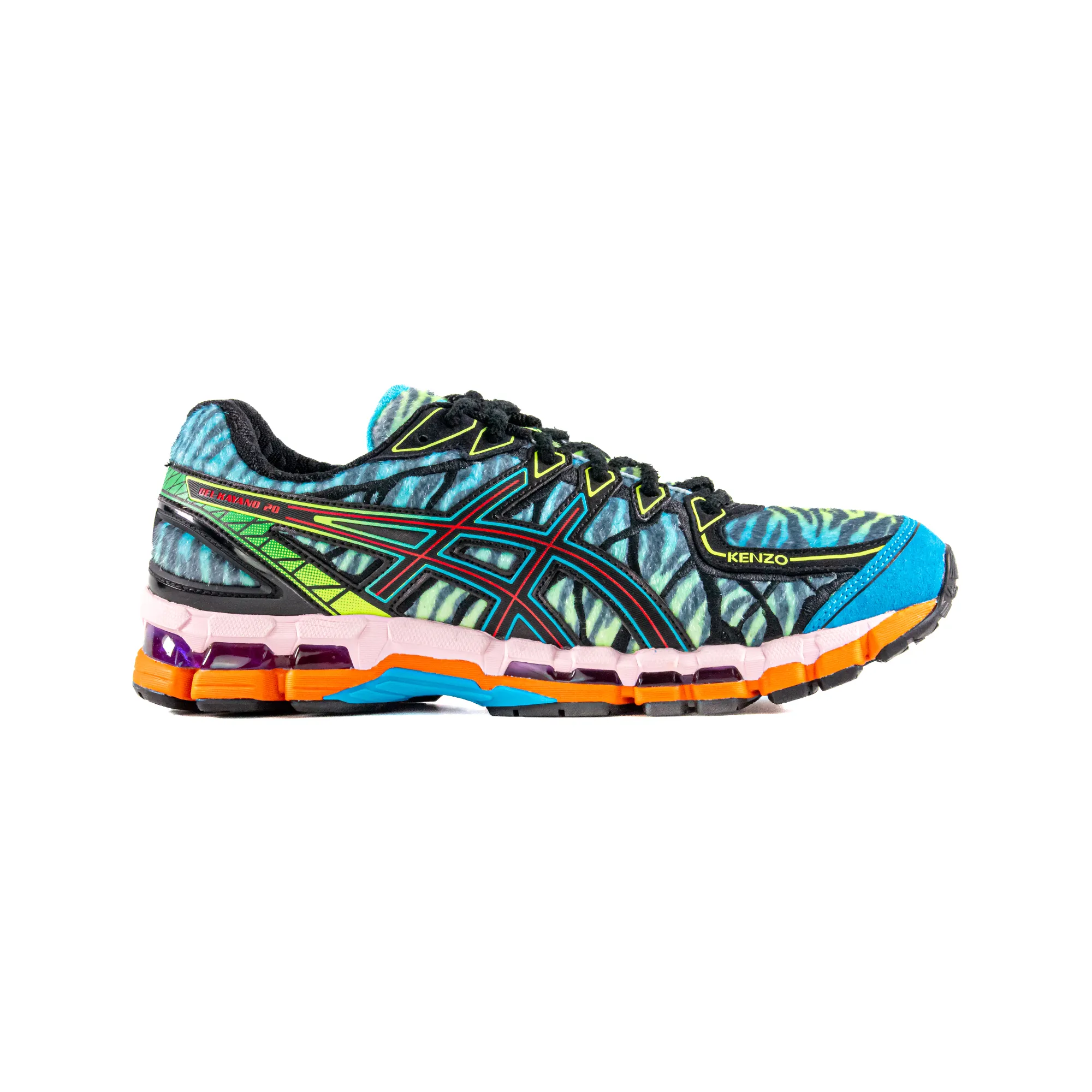 battery - powered Abrasion Resistant Outsole Rubber ASICS Gel-Kayano 20 'KENZO Digital Aqua' (2024)