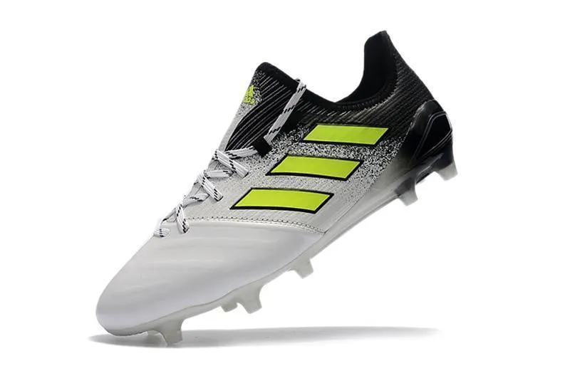 Adidas ACE FG Soccer Cleats Shoes White Black Green Sport Design