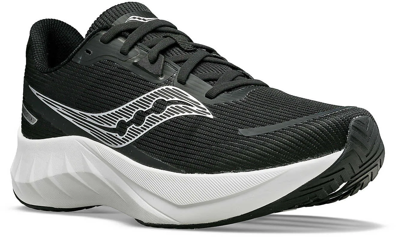 youth shoes Cushioned Midsole Support Saucony Tide 2 Mens Running Shoes - Black