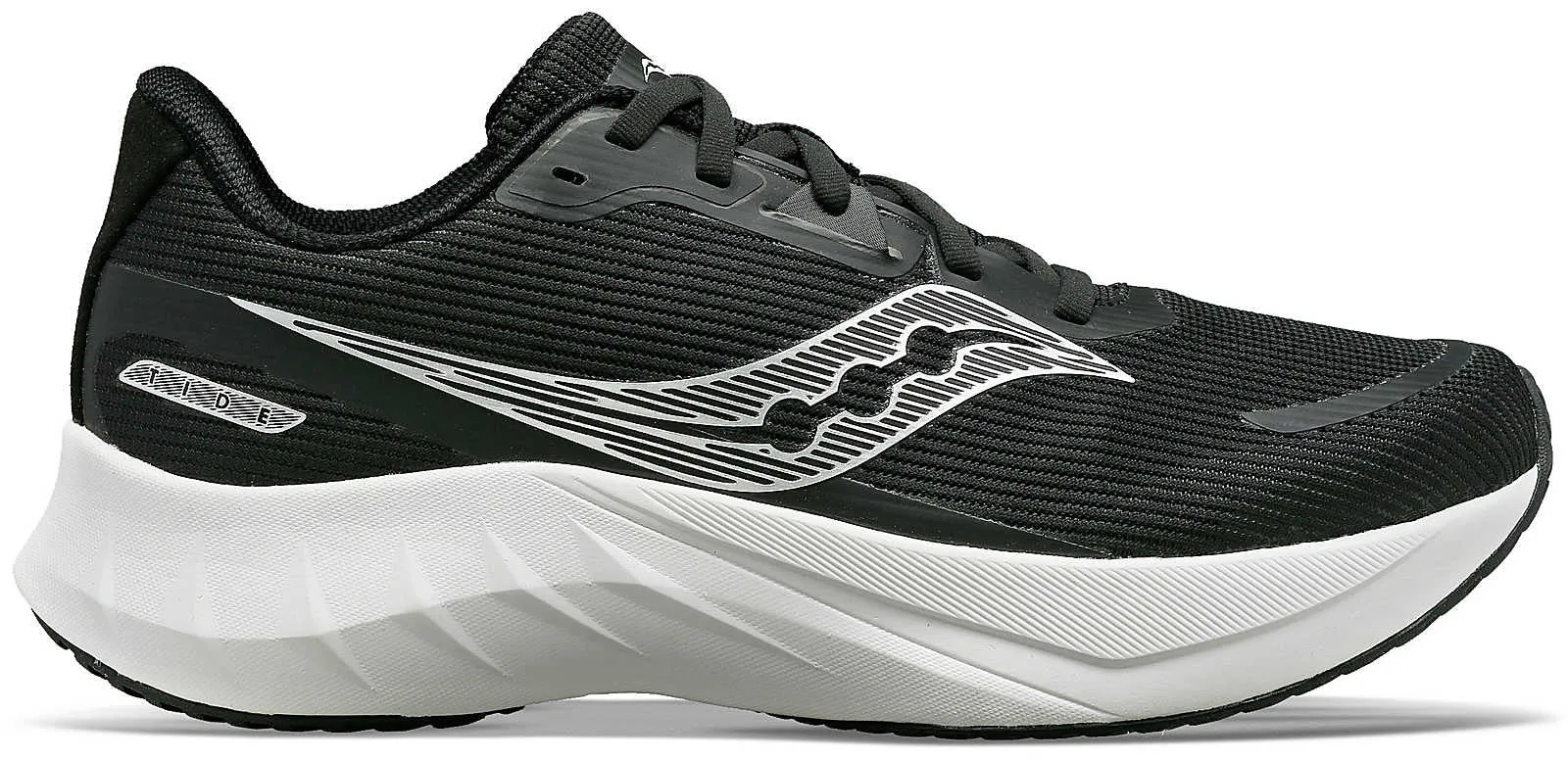 medial support shoes foam - midsole - cushioning shoes Saucony Tide 2 Mens Running Shoes - Black