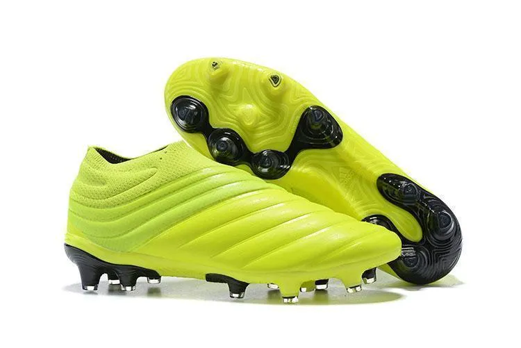 Adidas Copa 19  FG Soccer Cleats Shoes Light Green Black Stability Traction